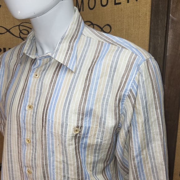 💥Clearance💥 Haupt Linen and Cotton Shirt, L - Picture 2 of 6